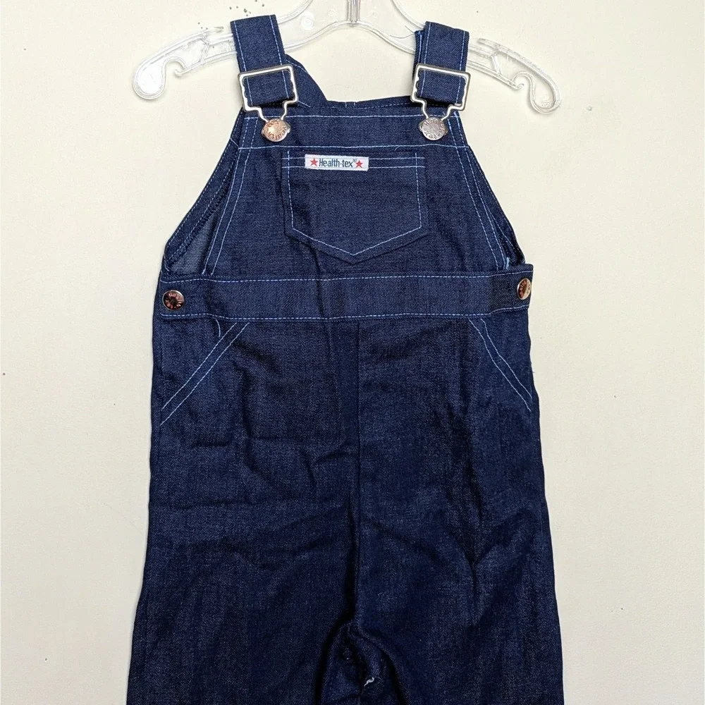 Vintage Healthtex 80s Denim Blue Bib Overalls Infant‎ Baby Size 18 Months